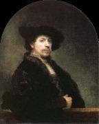 Rembrandt van rijn self portrait at the age of 34 oil painting